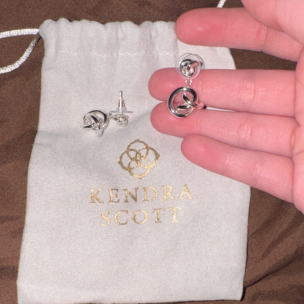 Kendra Scott Silver Twist Earrings